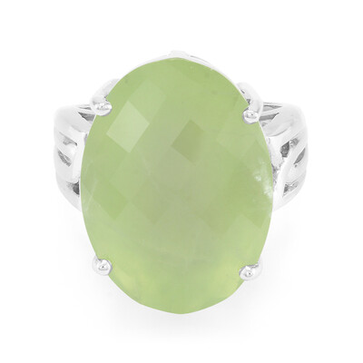 Anello in argento con Prehnite