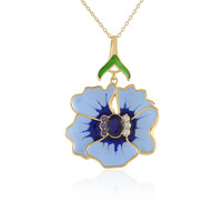Collana in argento con Zaffiro Blu del Madagascar (Adela Silber)