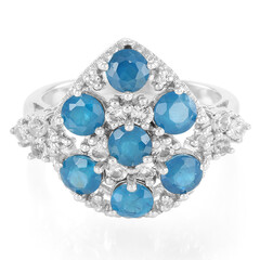 Anello in argento con Apatite Blu Royal