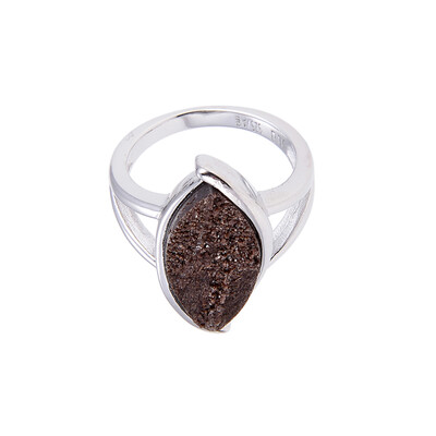 Anello in argento con Legno Drusa Zwenkau