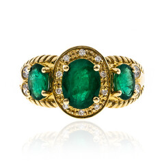Anello in oro con Smeraldo Zambia AAA (CIRARI)