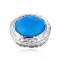 Anello in argento con Agata Blu