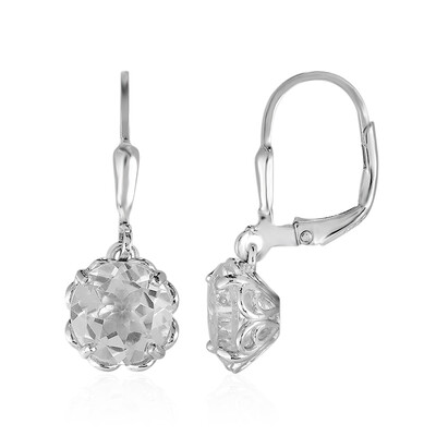 Orecchini in argento con Topazio Bianco