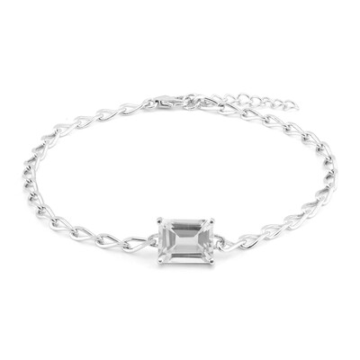 Bracciale in argento con Topazio Bianco