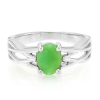 Anello in argento con Crisoprasio Imperiale