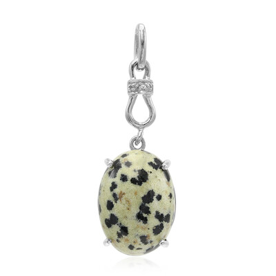 Ciondolo in argento con Diaspro Dalmata