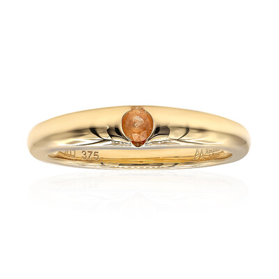 Anello in oro con Spessartina Californiana (Amanda Adkins)