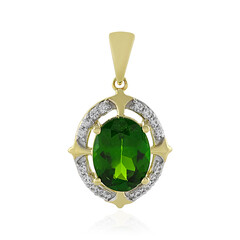 Ciondolo in oro con Diopside Russo