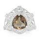 Anello in argento con Quarzo Fumè