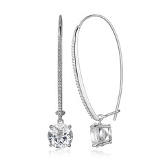 Orecchini in argento con Topazio Bianco