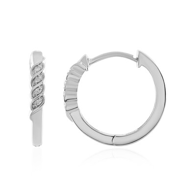 Orecchini in argento con Diamante I4 (J)