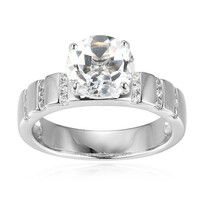 Anello in argento con Topazio Bianco