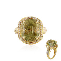 Anello in oro con Pietra del Sole dell'Oregon (AMAYANI)