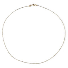 Collana in oro con Diamante Argentato
