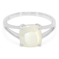 Anello in argento con Pietra di Luna Bianca