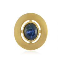 Ciondolo in argento con Zaffiro Stellato Blu