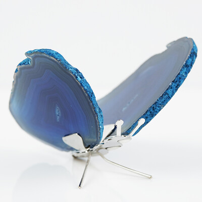 Accessorio in ottone con Agata Blu