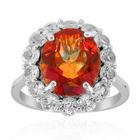 Anello in argento con Quarzo Mistico Arancione