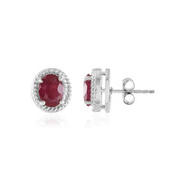 Orecchini in argento con Rubino del Madagascar