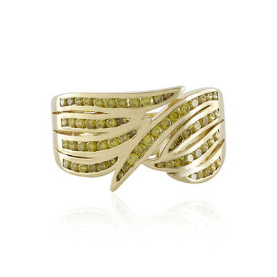 Anello in oro con Diamante Giallo I2 (de Melo)