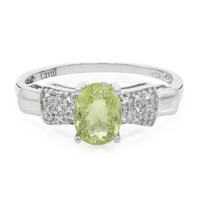Anello placcato in platino con Tormalina Cuprian