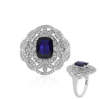Anello in argento con Zaffiro Blu del Madagascar