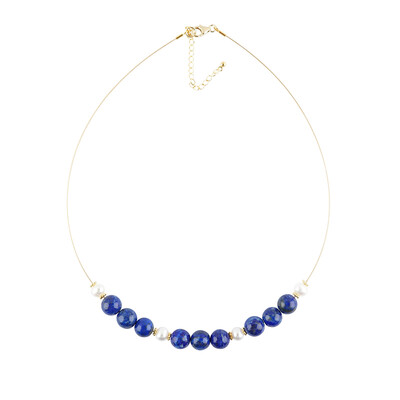 Collana in acciaio inossidabile con Lapislazzuli