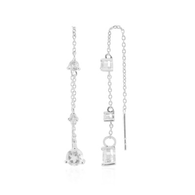 Orecchini in argento con Topazio Bianco