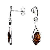 Orecchini in argento con Ambra Baltica