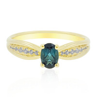 Anello in oro con Indicolite Brasiliana (de Melo)
