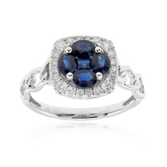 Anello in oro con Zaffiro Ceylon Blu (CIRARI)