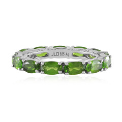 Anello in argento con Diopside Russo
