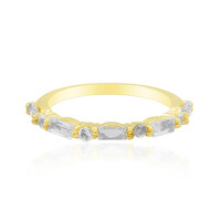 Anello in argento con Topazio Bianco