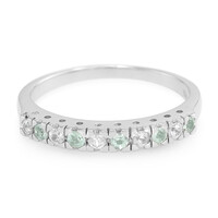 Anello in argento con Tormalina Paraíba e Zaffiro Bianco