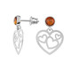 Orecchini in argento con Ambra Baltica Cognac (dagen)