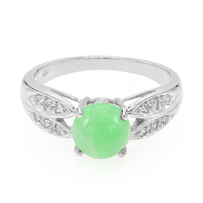 Anello in argento con Crisoprasio Imperiale