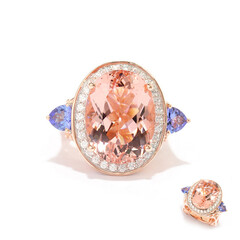 Anello in oro con Morganite del Madagascar (Dallas Prince Designs)