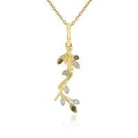 Collana in oro con Diamante Verde I4