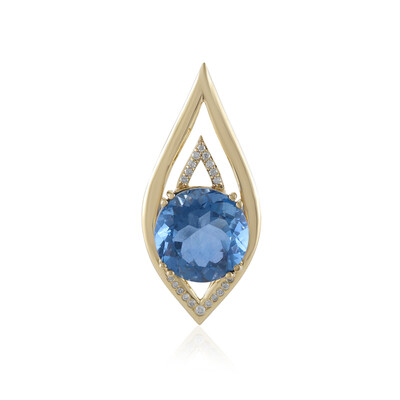 Ciondolo in oro con Fluorite Cangiante (de Melo)
