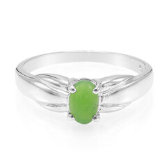 Anello in argento con Crisoprasio Imperiale