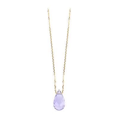 Collana in oro con Ametista Rose de France (dagen)