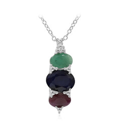 Collana in argento con Zaffiro Blu