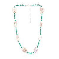 Collana in argento con Perla Keshi (TPC)