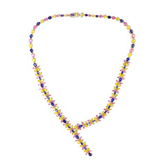 Collana in oro con Zaffiro Blu del Madagascar (de Melo)