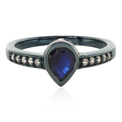 Anello in argento con Zaffiro Blu del Madagascar