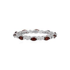Anello in argento con Granato Mozambico
