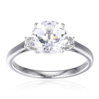 Anello in argento con Topazio Bianco
