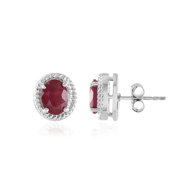 Orecchini in argento con Rubino del Madagascar