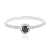 Anello in argento con Diamante Nero