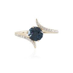 Anello in oro con Spinello Blu Cobalto Luc Yen (AMAYANI)